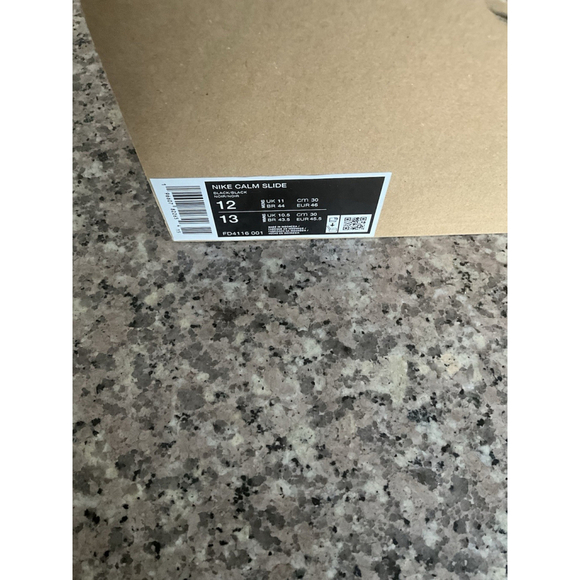 NEW Men’s NIKE CALM SLIDE BLACK / BLACK (FD4116 001) Sz 12 Comfort - Picture 5 of 7